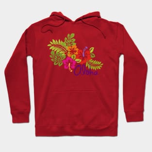 Tropical Aloha Hibiscus Blossoms Bouquet Hoodie